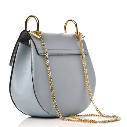 Chloe Suede Smooth Calfskin Drew Shoulder Bag Fresh Blue 3 of 9