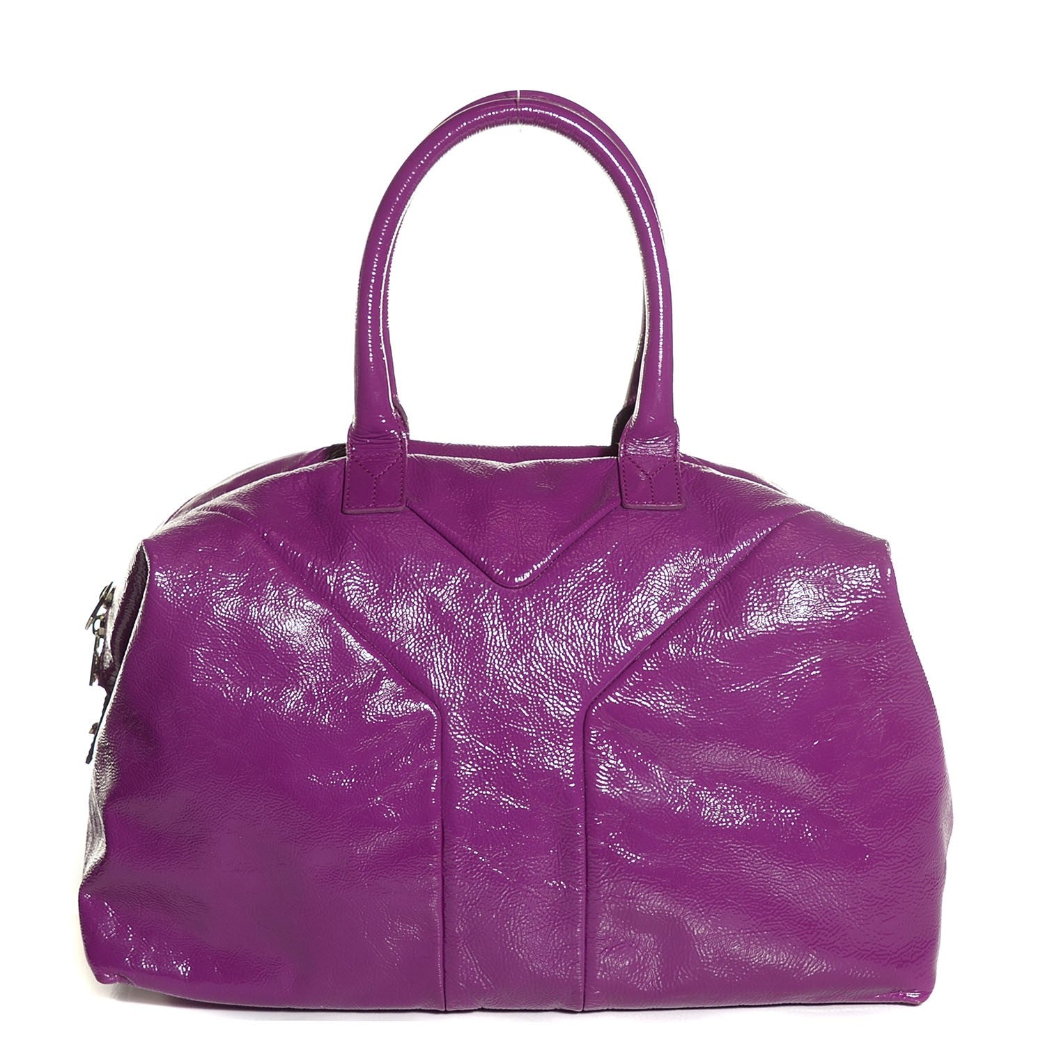 Saint Laurent Textured Patent Medium Easy Sac 1 of 8