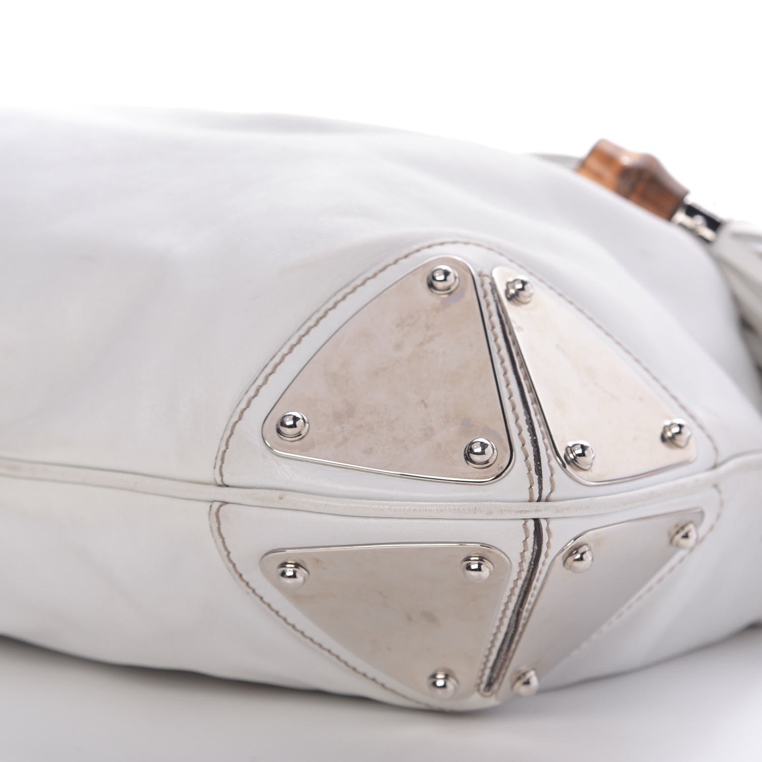 Gucci Calfskin Medium Indy Top Handle Hobo White 8 of 10