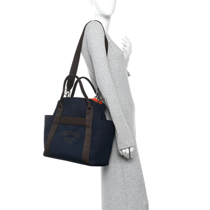 Hermes Canvas The Grooming Bag Bleu Navy Feu 2 of 10