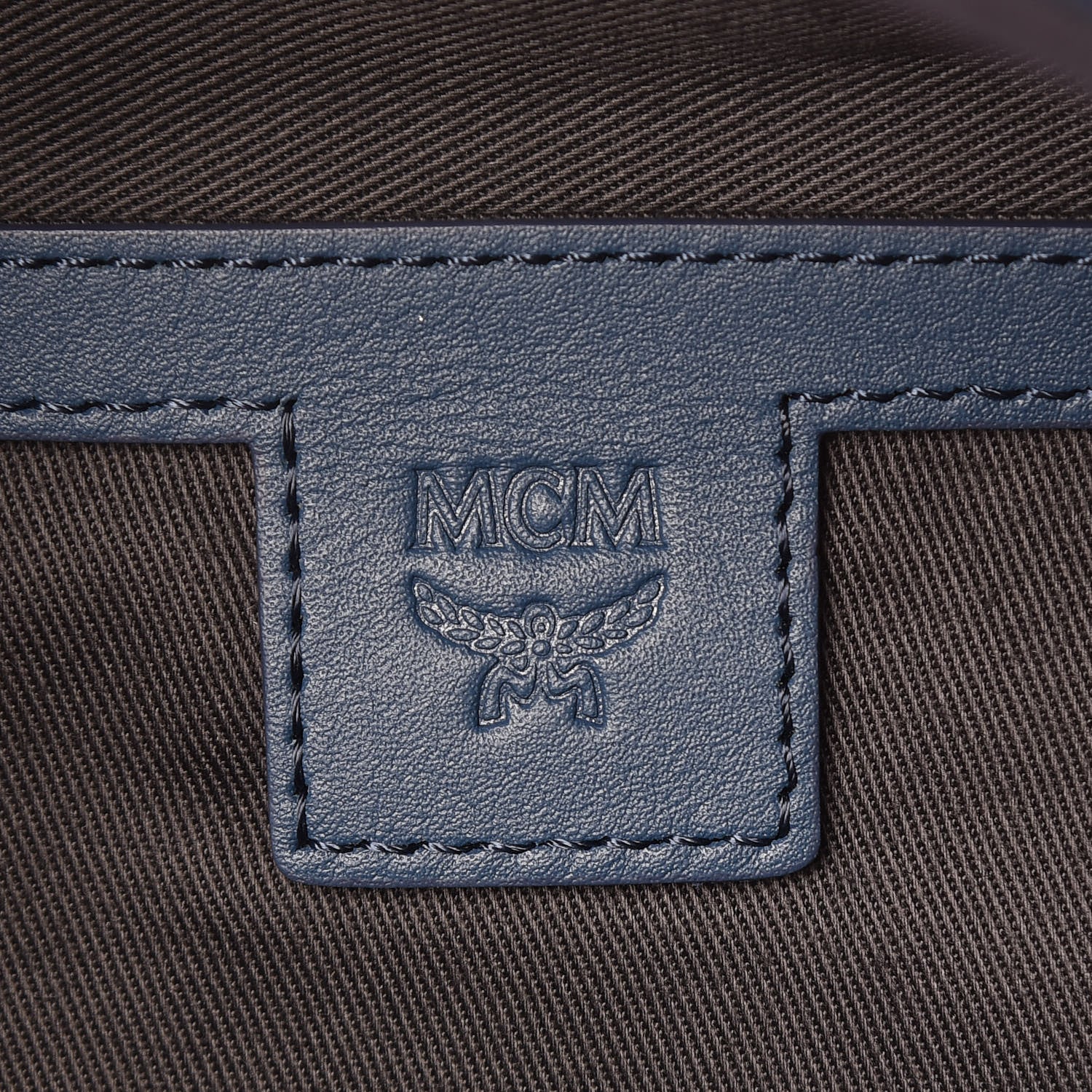 MCM Visetos Small Fusten Belt Bag Deep Blue Sea 6 of 8
