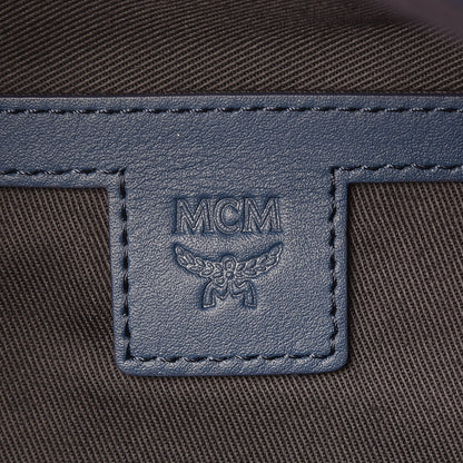 MCM Visetos Small Fusten Belt Bag Deep Blue Sea 6 of 8