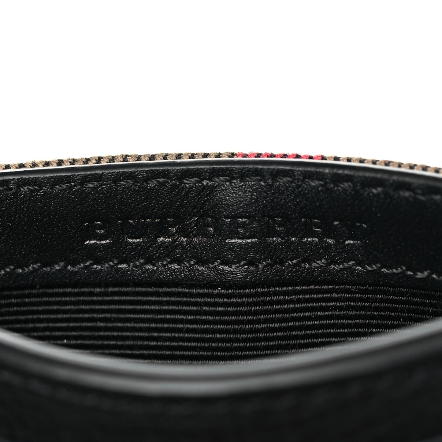 Vintage Check Money Clip Card Case Black