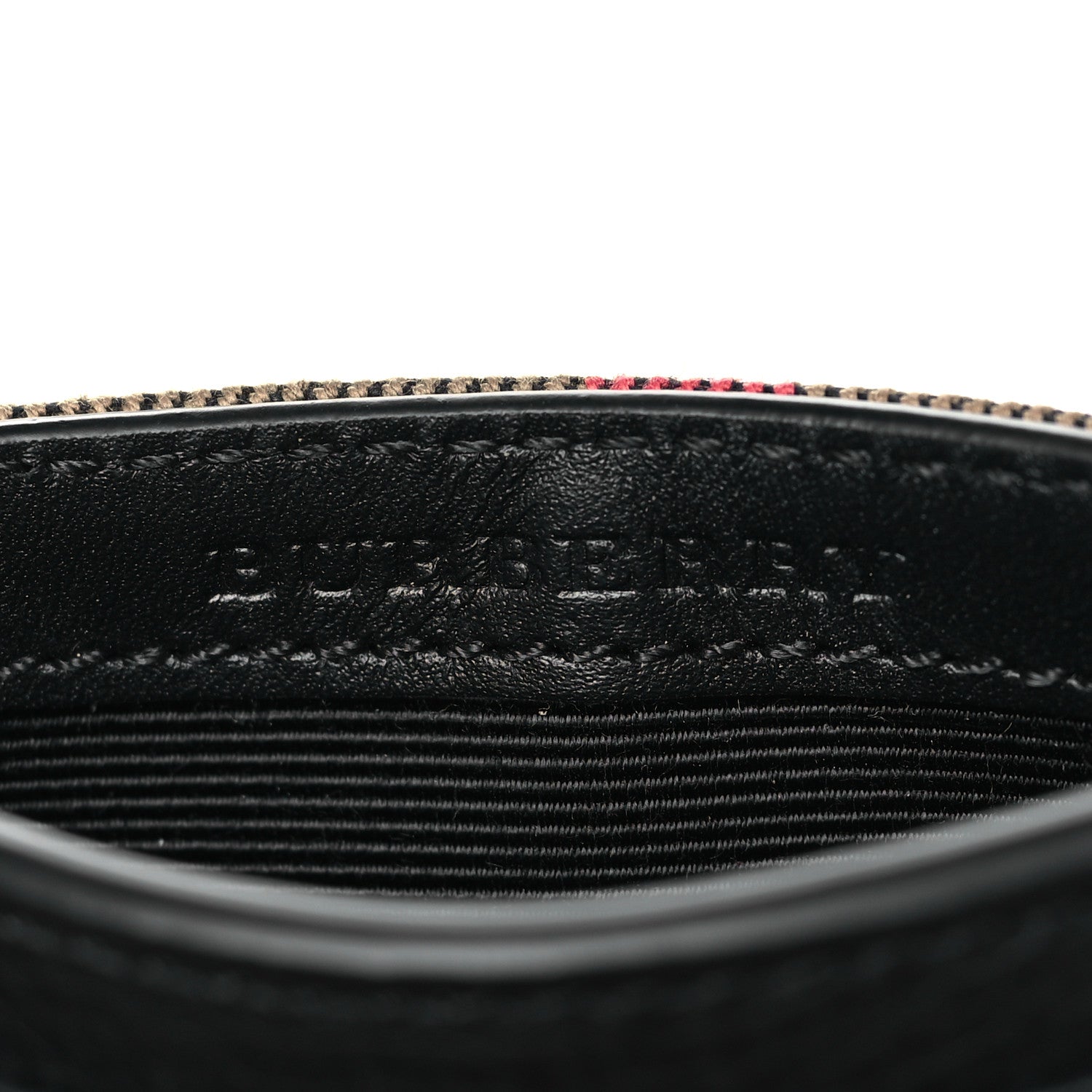 Burberry Vintage Check Money Clip Card Case Black 6 of 7
