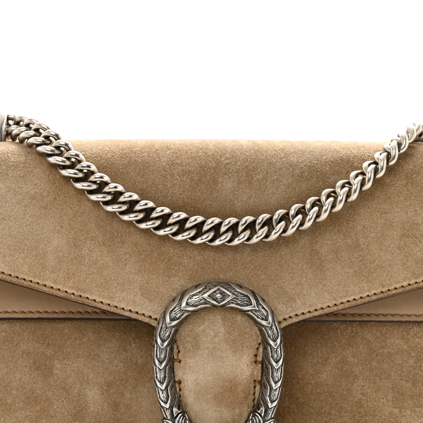 Suede Small Dionysus Shoulder Bag Taupe