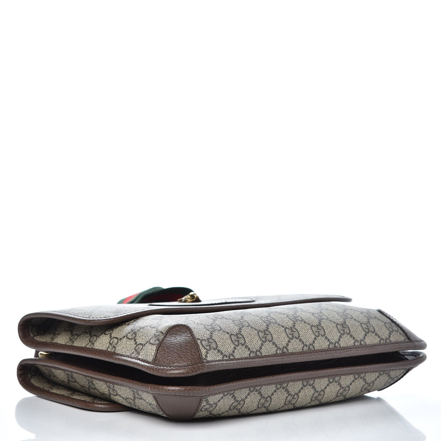 GG Supreme Monogram Web Neo Vintage Double Flap Messenger Bag Beige New Acero