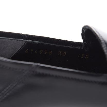 Gucci Lambskin Womens Brixton Horsebit Loafers 38 Black 8 of 10