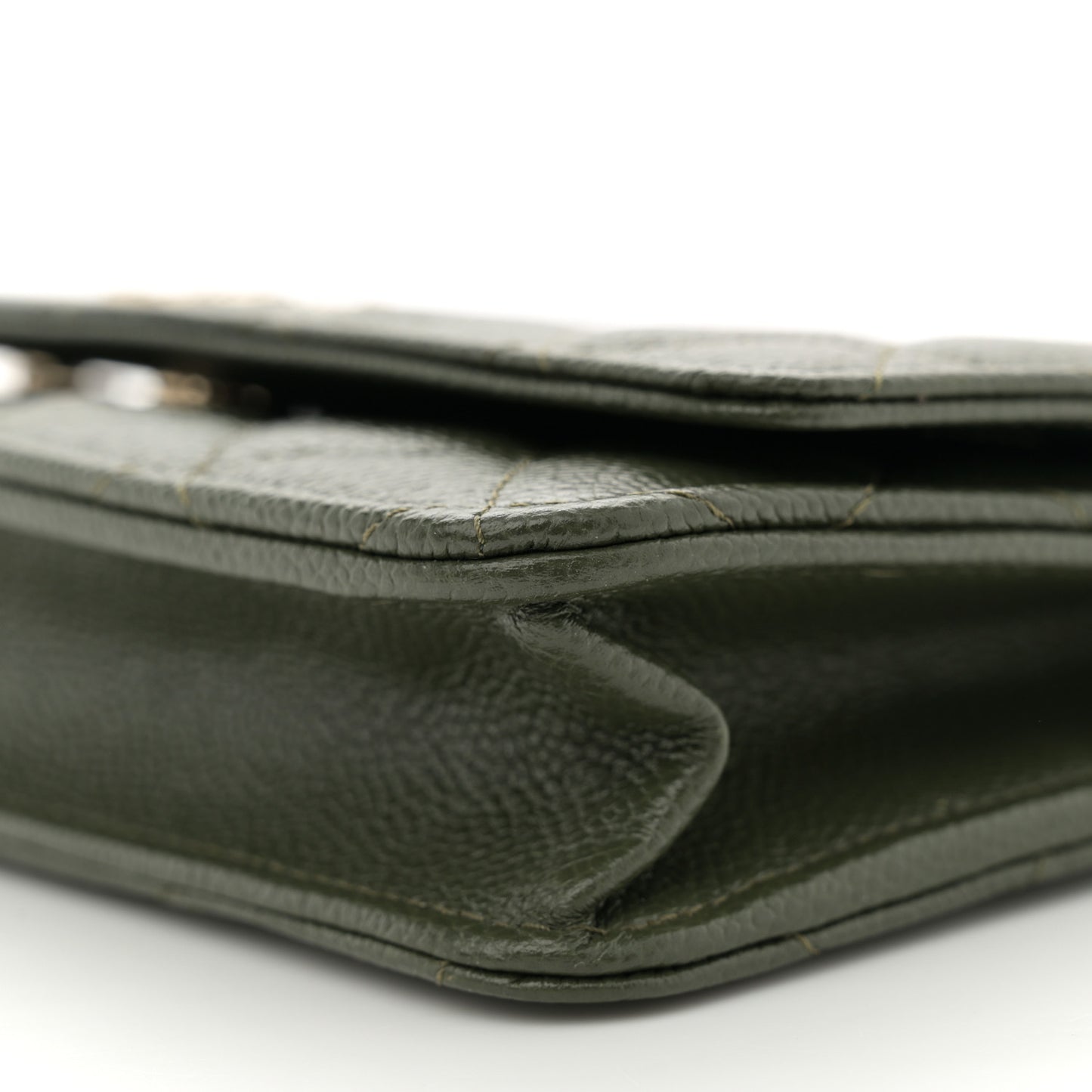 Caviar Quilted Multi Chain Wallet On Chain WOC Khaki