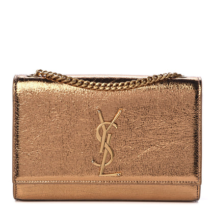 Saint Laurent Metallic Calfskin Small Classic Monogram Kate Satchel Bronze 1 of 9