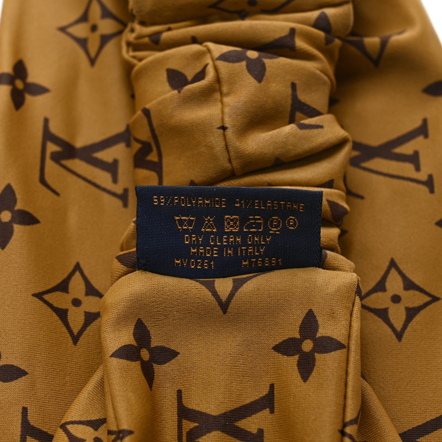 Louis Vuitton Silk Monogram Headband Brown 4 of 4