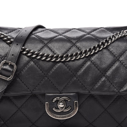Chanel Calfskin Quilted Jumbo Coco Sporran Flap Black 10 of 10