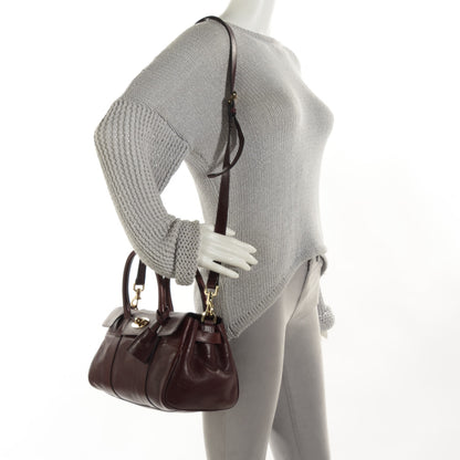 Mulberry Natural Leather Small Bayswater Oxblood 5 of 12
