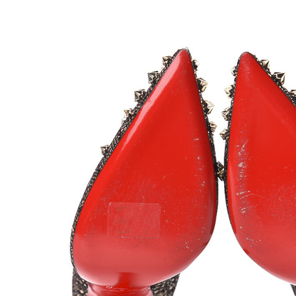 Christian Louboutin Glitter Palace Drama 100 Pumps 39 Platine White 11 of 13