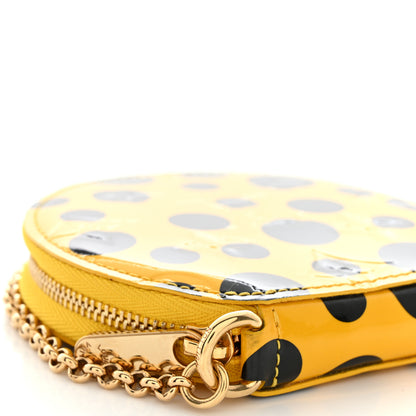 Louis Vuitton Vernis Kusama Infinity Dots Chapeau Coin Purse Yellow 8 of 9