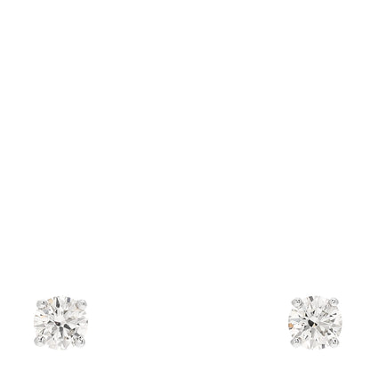 Tiffany Platinum Diamond .32ctw Solitaire Earrings 1 of 5