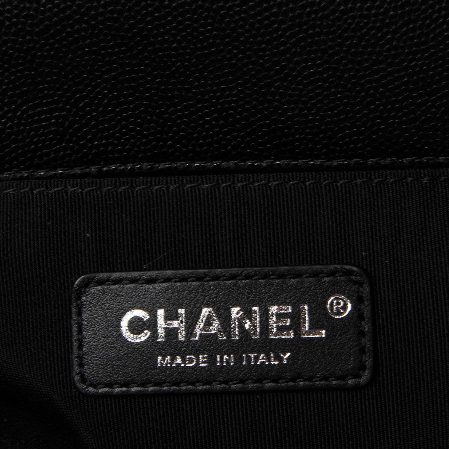 Chanel Caviar Chevron Quilted Medium Boy Flap Black 7 of 8