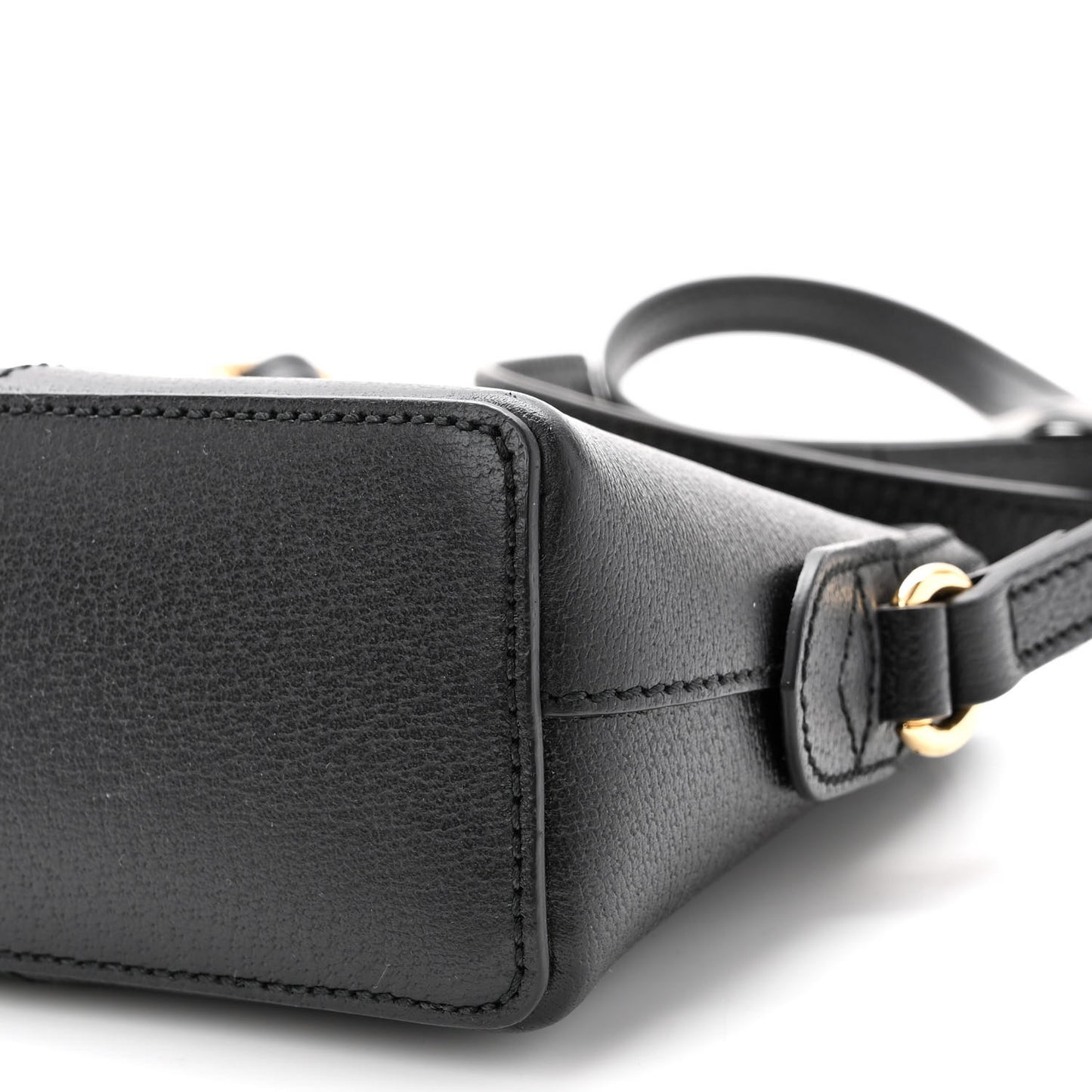 Calfskin GG Web Small Ophidia Dome Shoulder Bag Black
