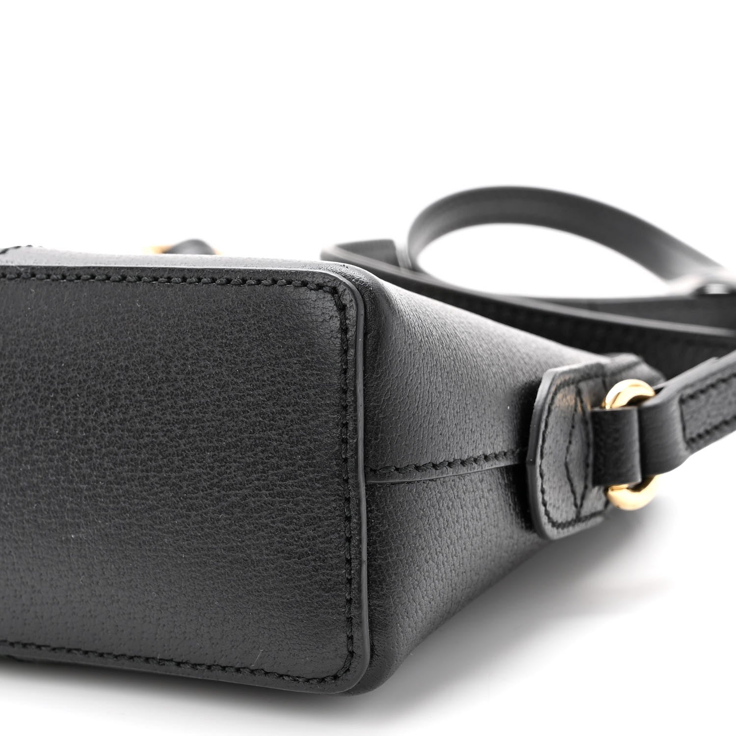 Gucci Calfskin GG Web Small Ophidia Dome Shoulder Bag Black 9 of 9