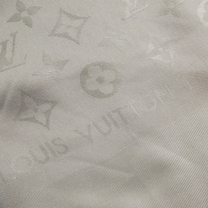 Louis Vuitton Monogram Shawl Silk/Wool Scarf Beige 4 of 6