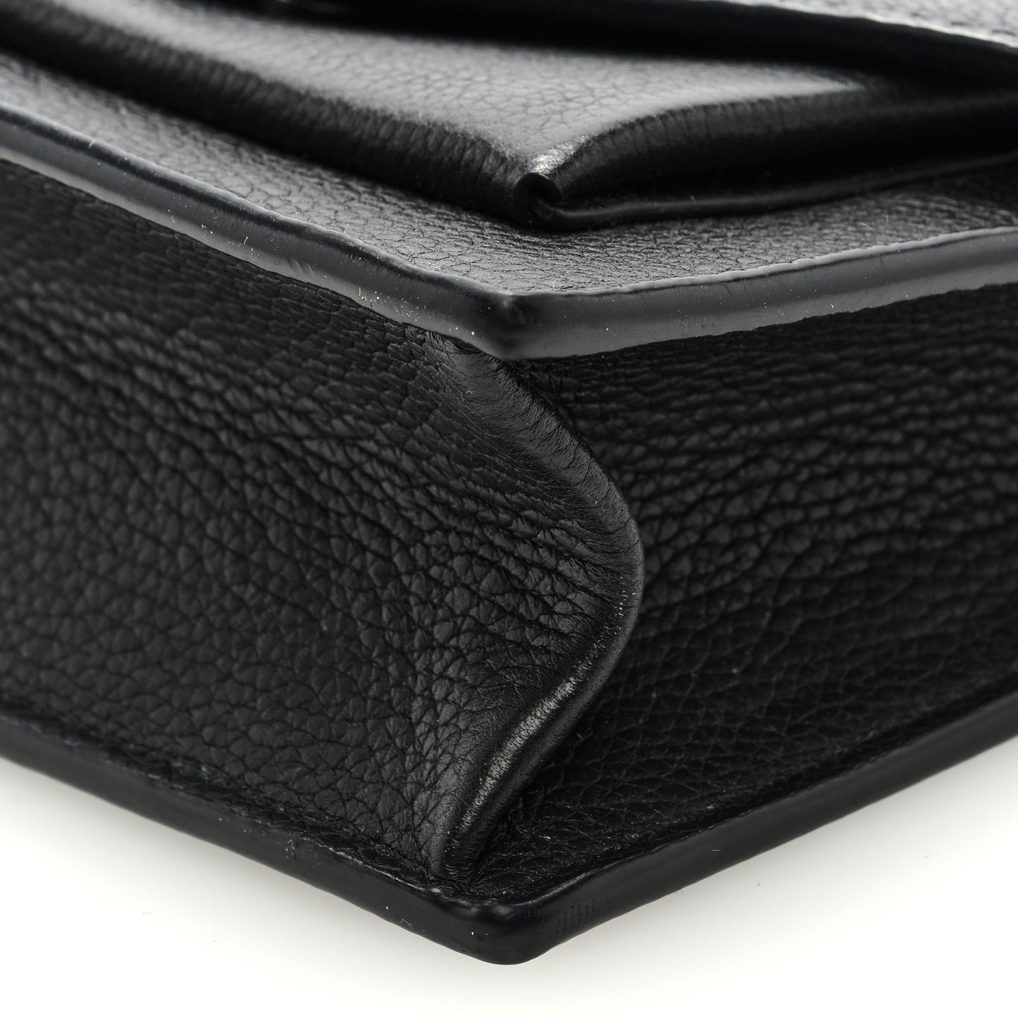 Soft Calfskin Mini My Lockme Chain Pochette Black