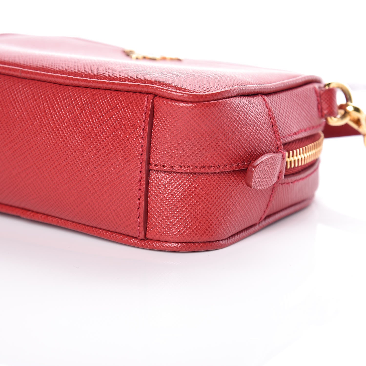 Prada Saffiano Mini Camera Crossbody Bag Rosso 6 of 9