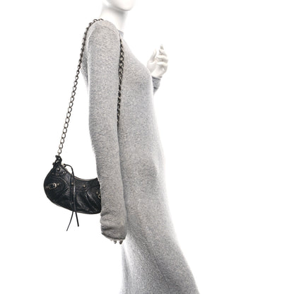 Balenciaga Agneau Arena Le Cagole Chain Shoulder Bag XS Black 2 of 11