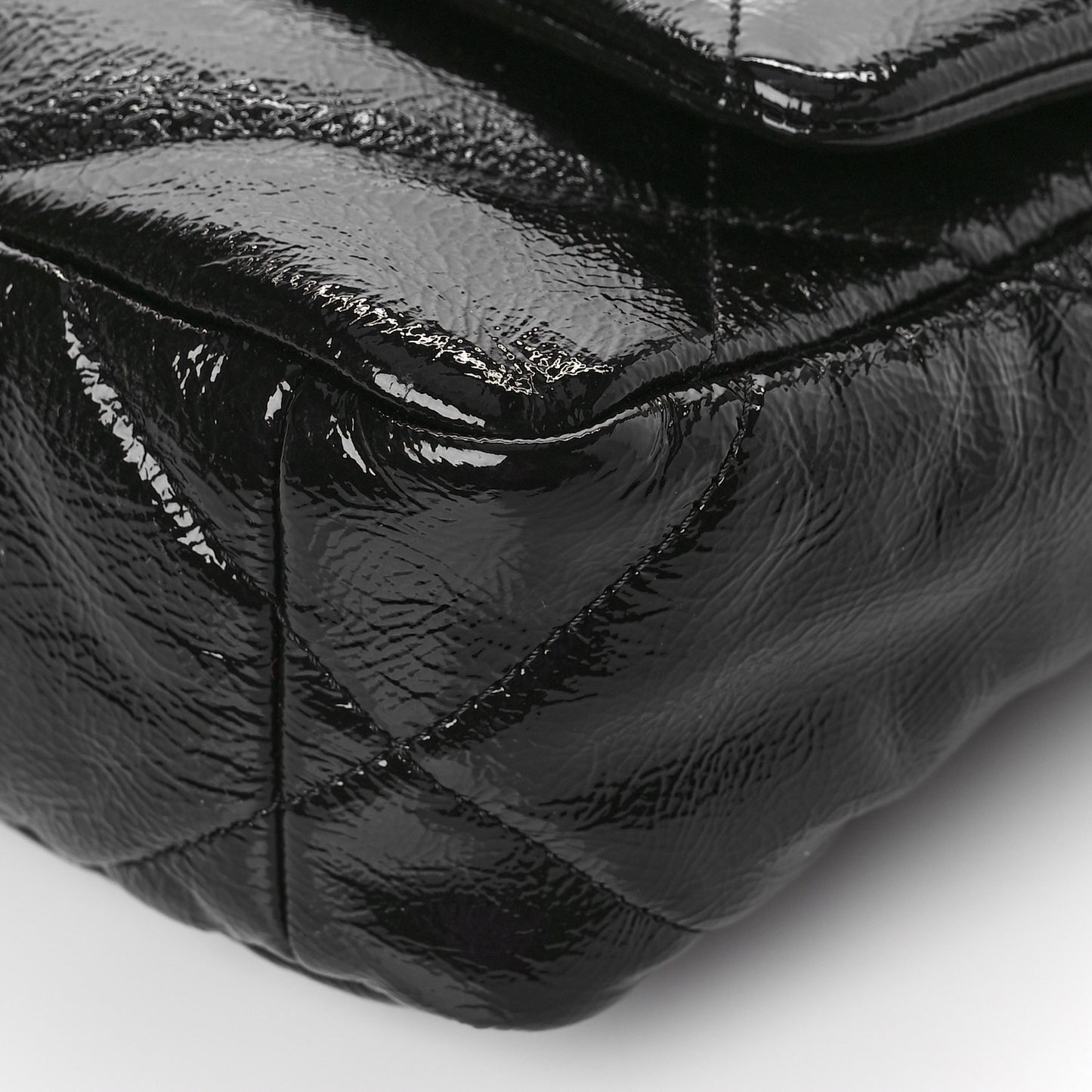 Shiny Crumpled Calfskin Quilted Medium Chanel 19 Flap Black