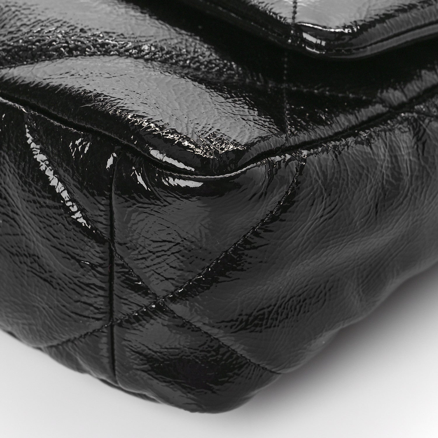 Chanel Shiny Crumpled Calfskin Quilted Medium Chanel 19 Flap Black 9 of 9