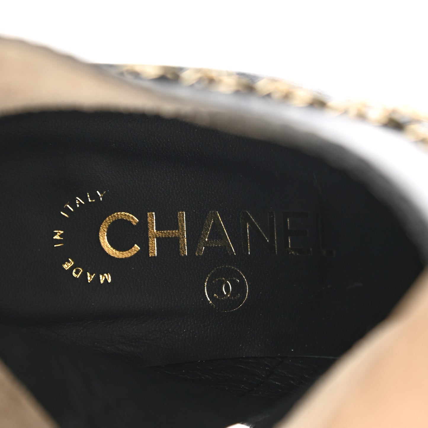 Crumpled Calfskin Cap Toe Chain Short Boots 37 Black