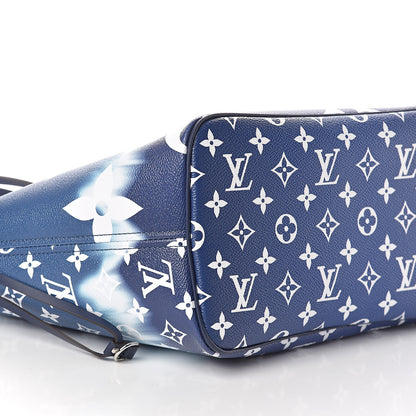 Louis Vuitton Monogram Escale Neverfull MM Blue 9 of 10