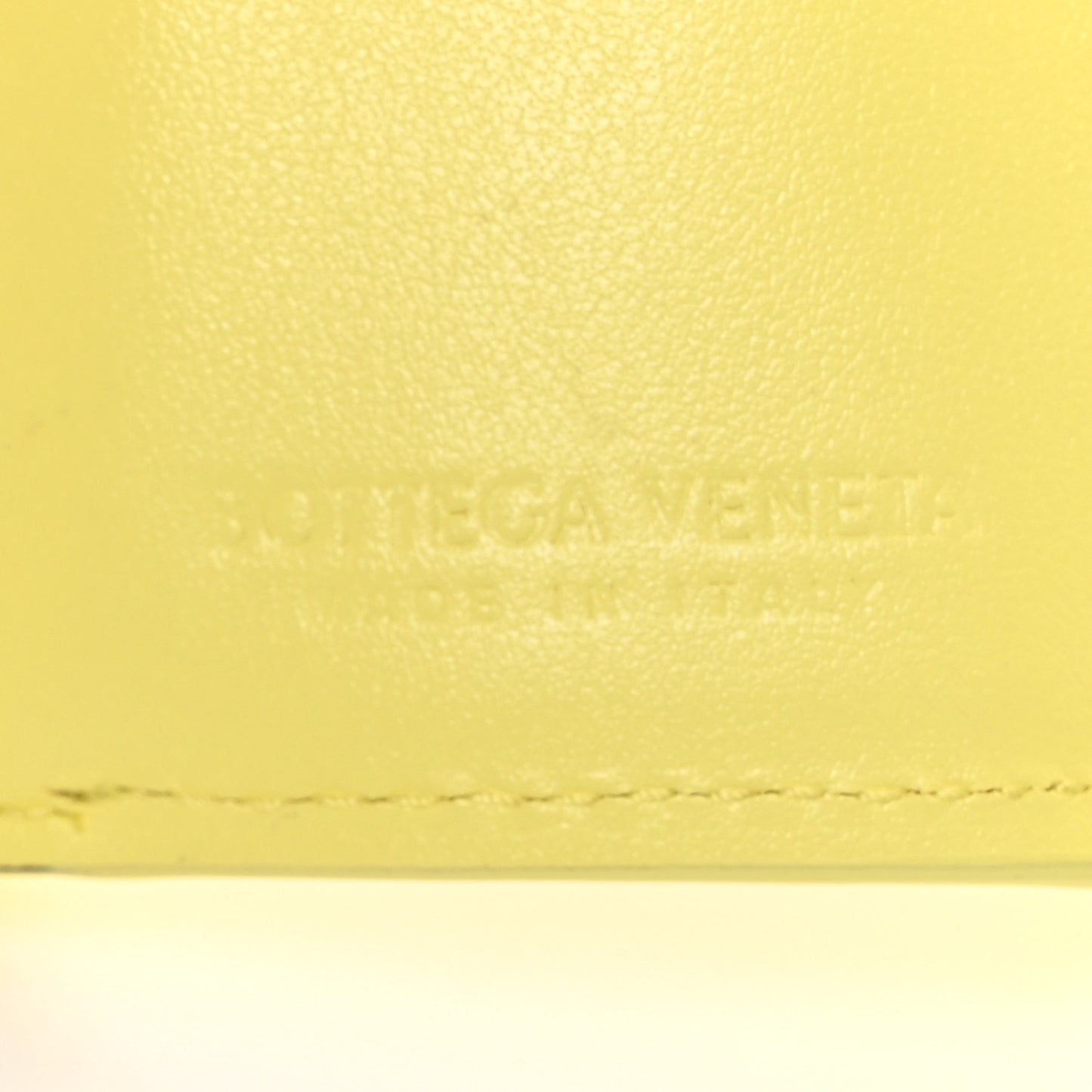 Nappa Intrecciato Tri-Fold Wallet Yellow