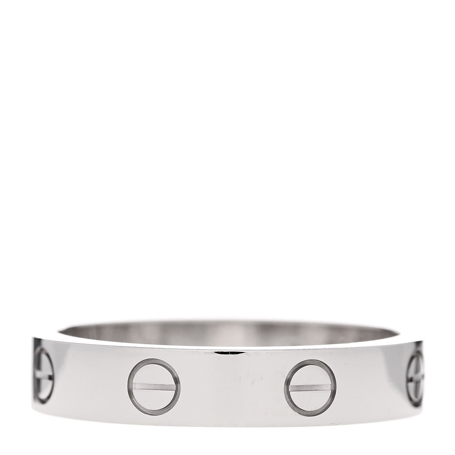 Cartier 18K White Gold Diamond 4mm LOVE Wedding Band Ring 7.5 56 56 7.5 3 of 4