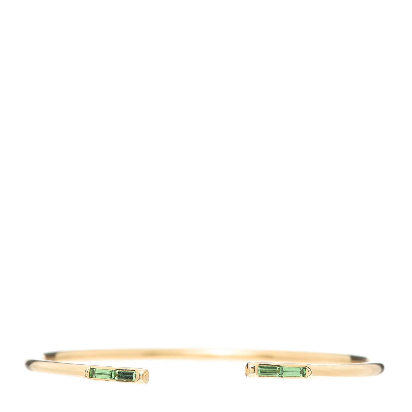 18K Yellow Gold Tsavorite Sparklers Wire Cuff Bracelet