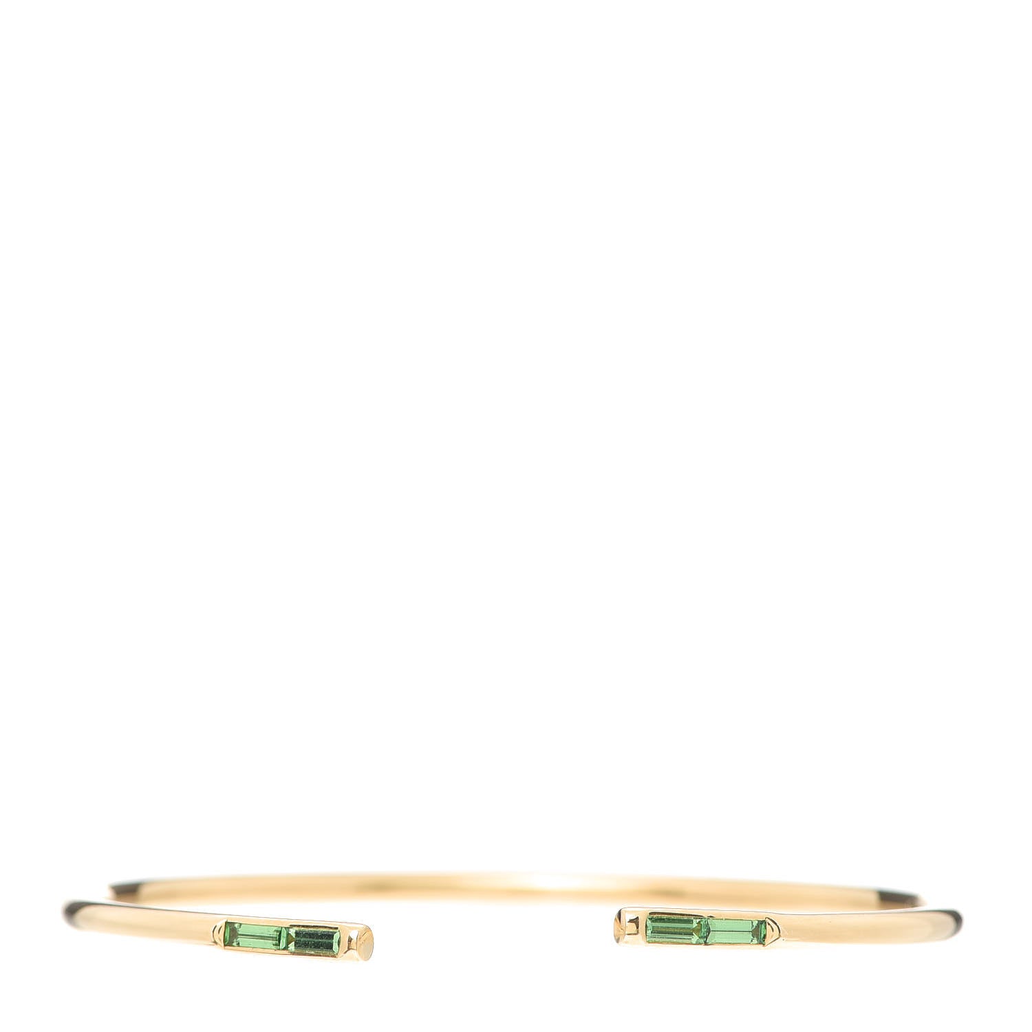 Tiffany 18K Yellow Gold Tsavorite Sparklers Wire Cuff Bracelet 1 of 5