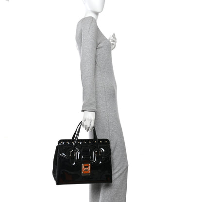 Valentino Garavani Patent Rockstud Tote Black 2 of 13