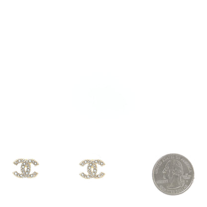 Chanel Crystal Pearl CC Earrings Gold 2 of 5