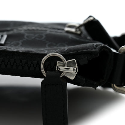 Gucci Nylon Monogram Mini Flat Messenger Bag Black 12 of 12