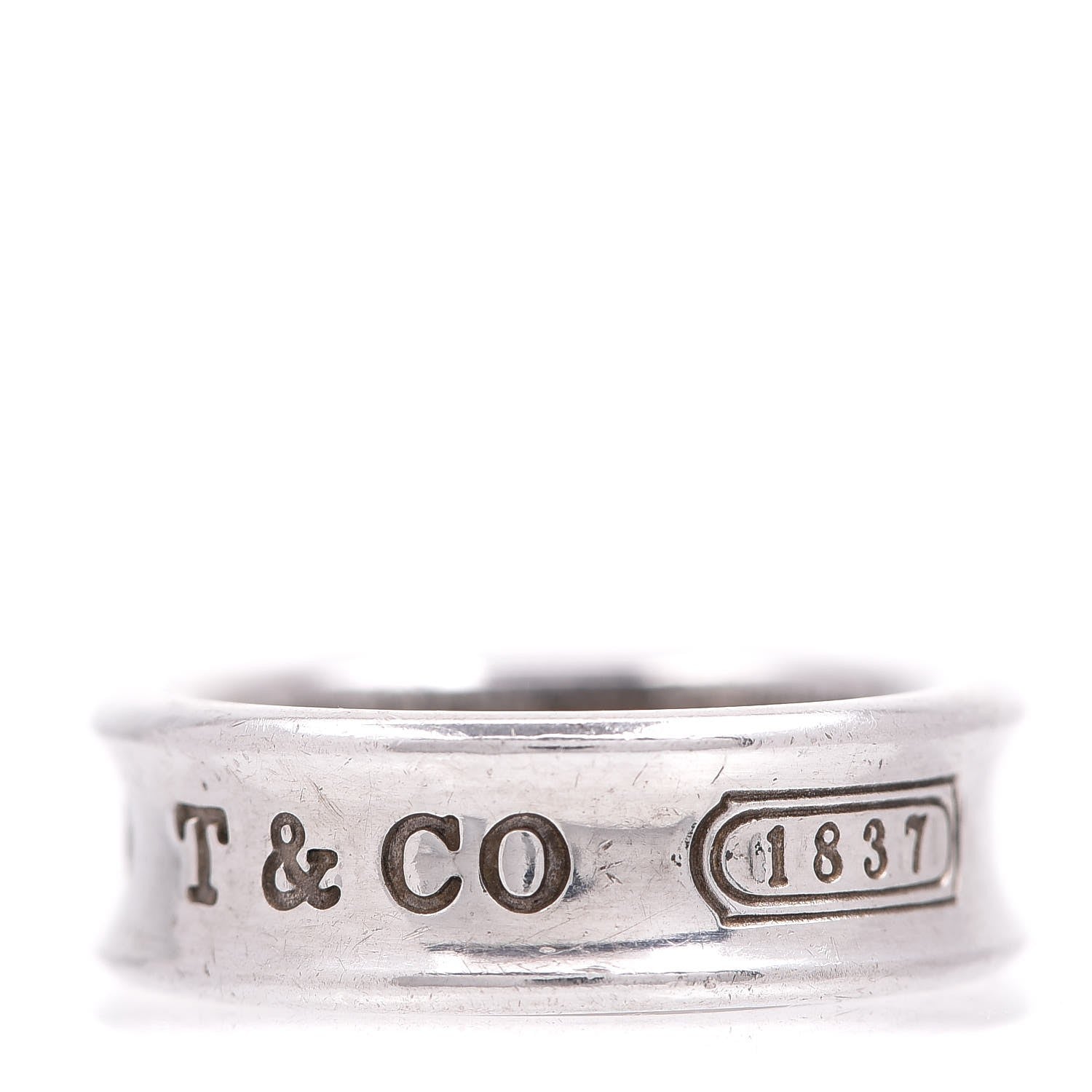 Tiffany Sterling Silver 1837 Band Ring 54 7 1 of 4