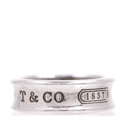 Tiffany Sterling Silver 1837 Band Ring 54 7 1 of 4