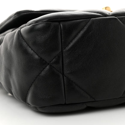 Chanel Lambskin Quilted Medium Chanel 19 Flap Black 10 of 12