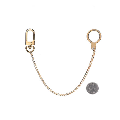 Louis Vuitton Metal Pochette Extender Key Ring Chain Gold 2 of 3