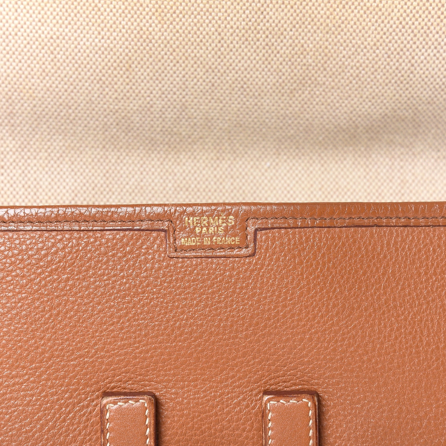Hermes Taurillon Clemence Jige PM Clutch Gold 6 of 19