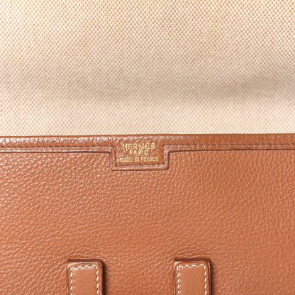 Hermes Taurillon Clemence Jige PM Clutch Gold 6 of 19
