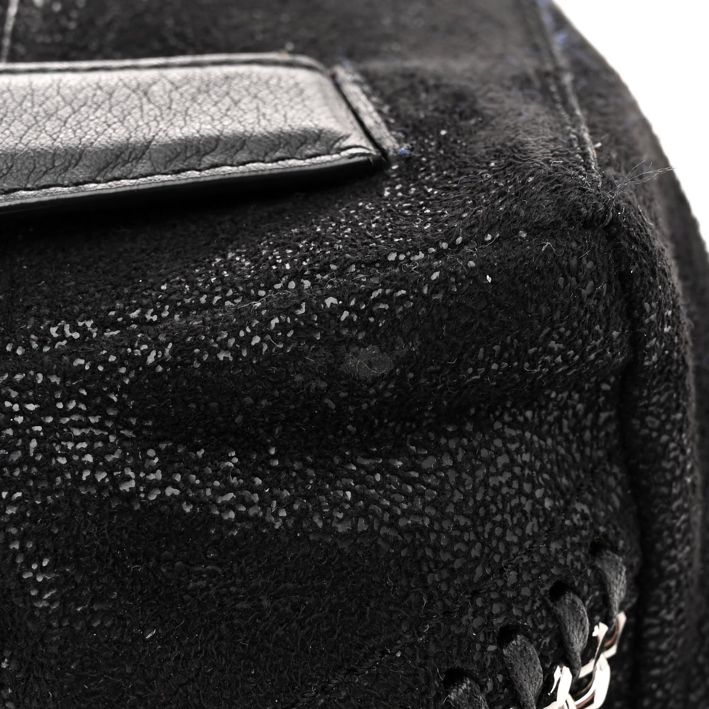 Shaggy Deer Small Falabella Backpack Black