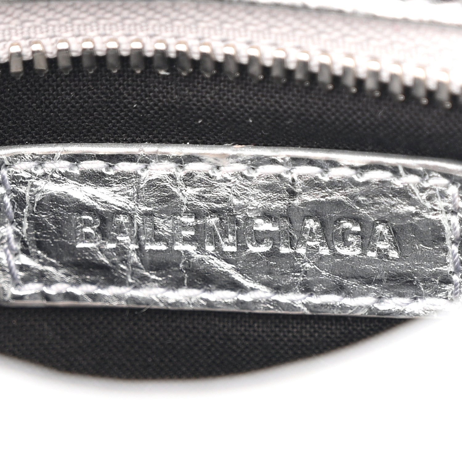 Balenciaga Metallized Arena Lambskin Classic Hardware Nano Le City Silver 6 of 10