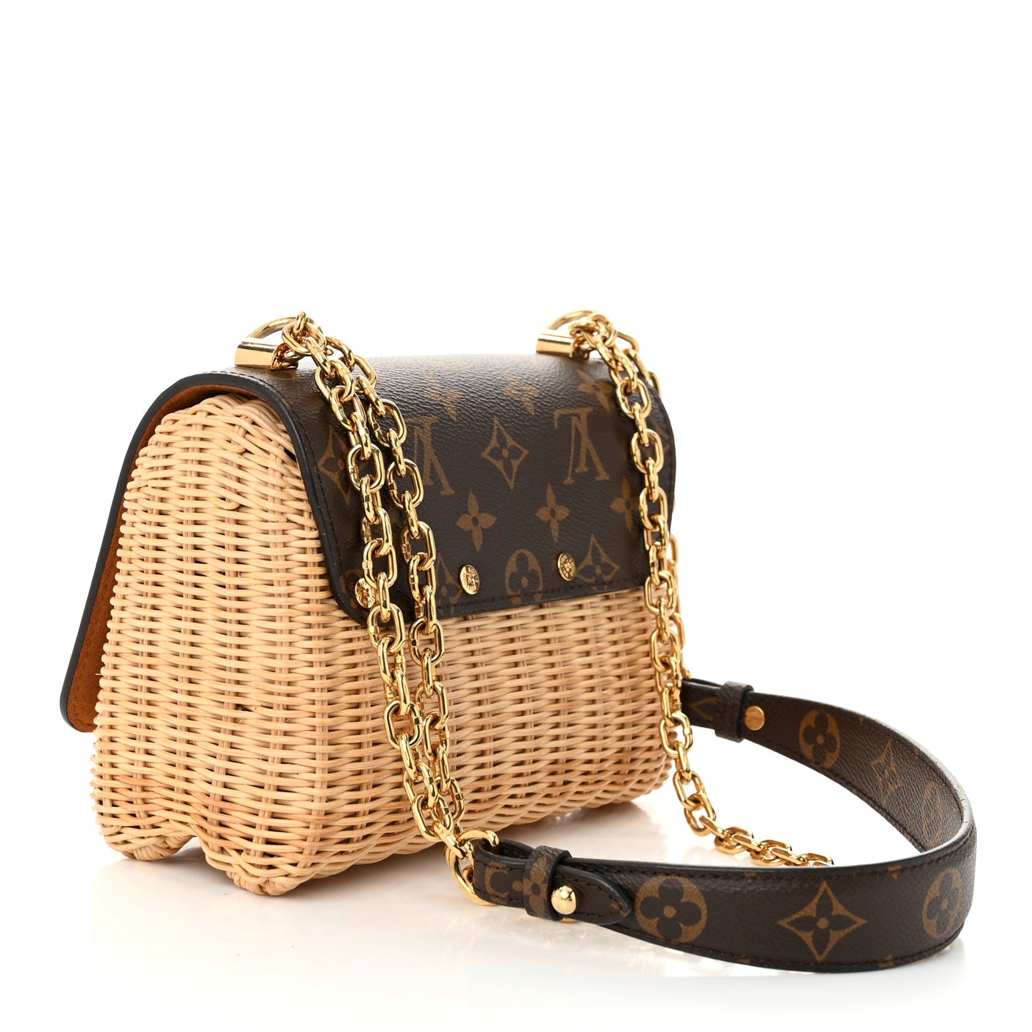 Monogram Wicker Twist Shoulder Bag PM
