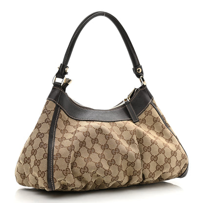 Gucci Monogram Medium D Gold Ring Hobo Dark Brown 3 of 12