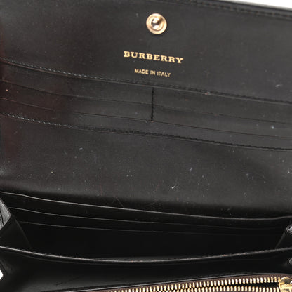 Burberry Haymarket Check Penrose Continental Wallet Chocolate 5 of 7