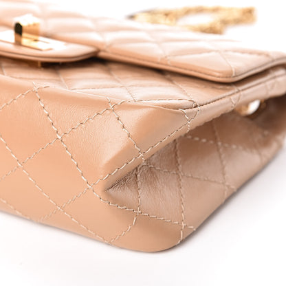 Chanel Aged Calfskin Quilted 2.55 Reissue Mini Flap Beige 9 of 11