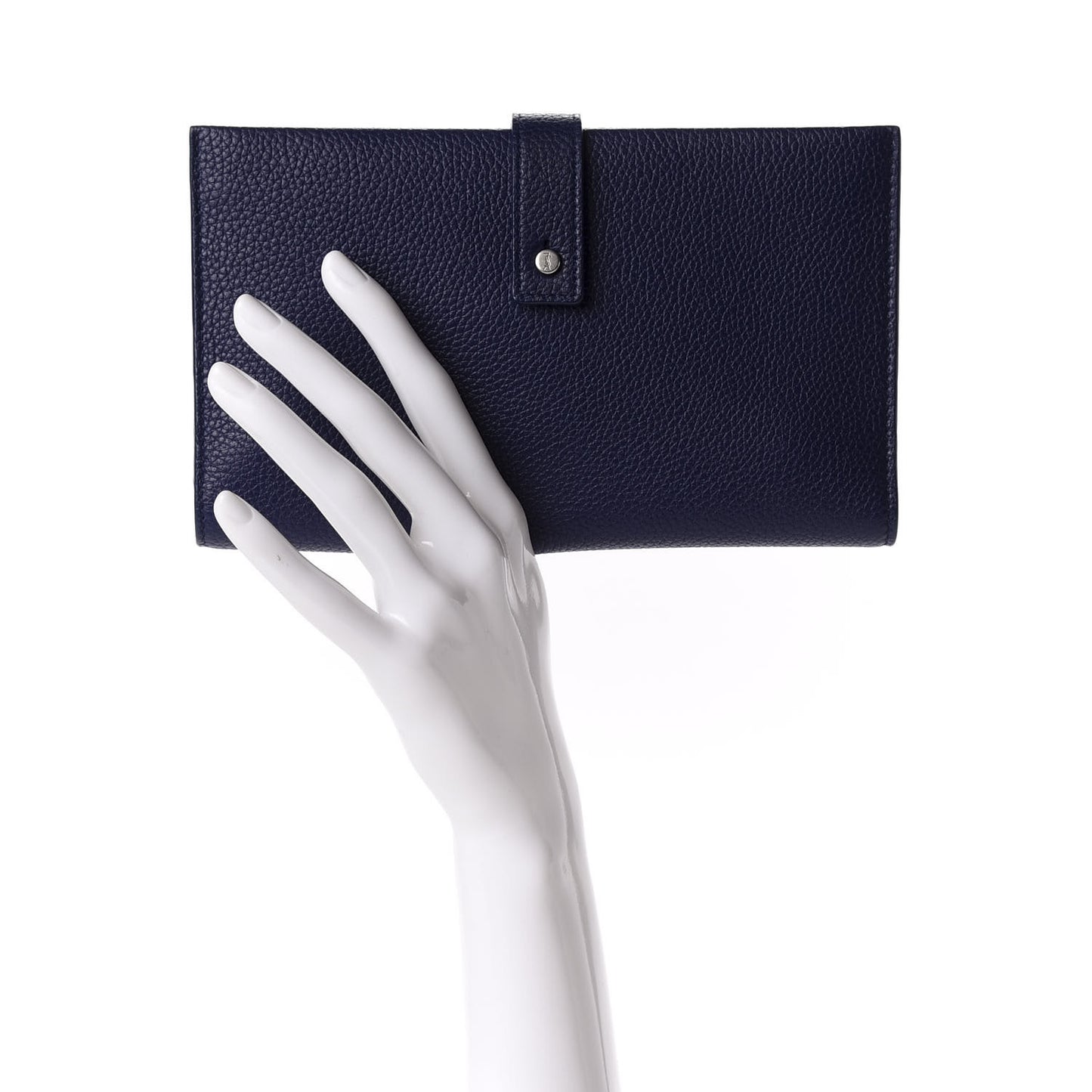 Grained Calfskin Sac De Jour Souple Thin Wallet Saphir